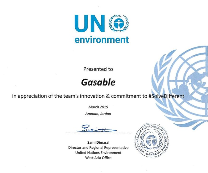 UN Environment Certificate presented to ENTEK.AI